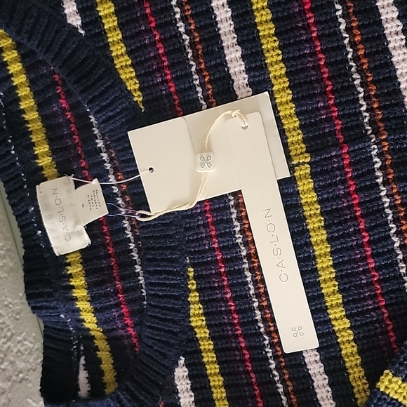 EUC C*A*S*L*O*N Chunky Cable striped sweater - Picture 2 of 5